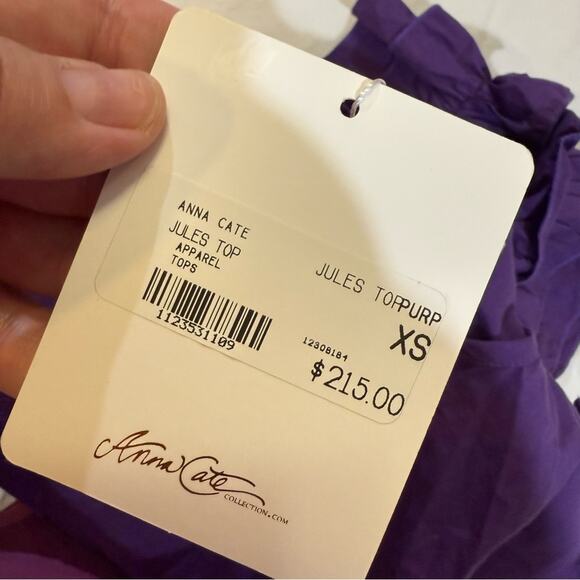 Anna Cate NWT Jules Top with purple size XS - Picture 5 of 11